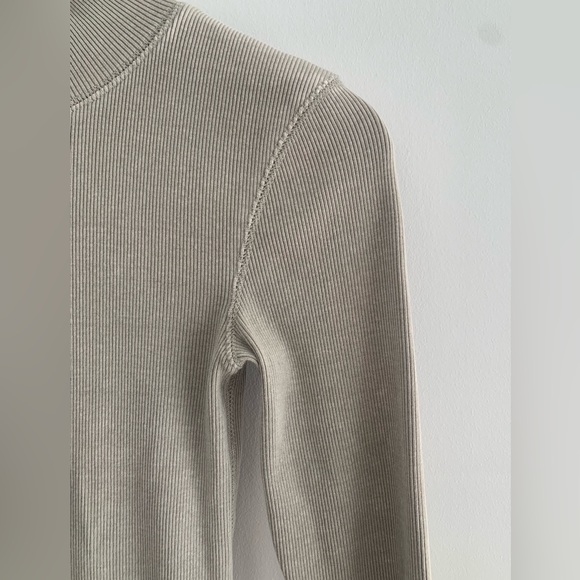 Micro rib long-sleeve body con dress S - Picture 3 of 6